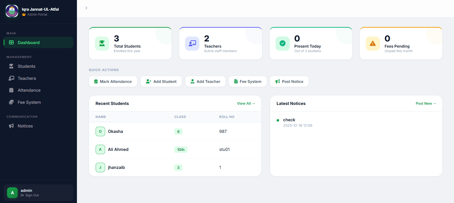 Iqra School Management System